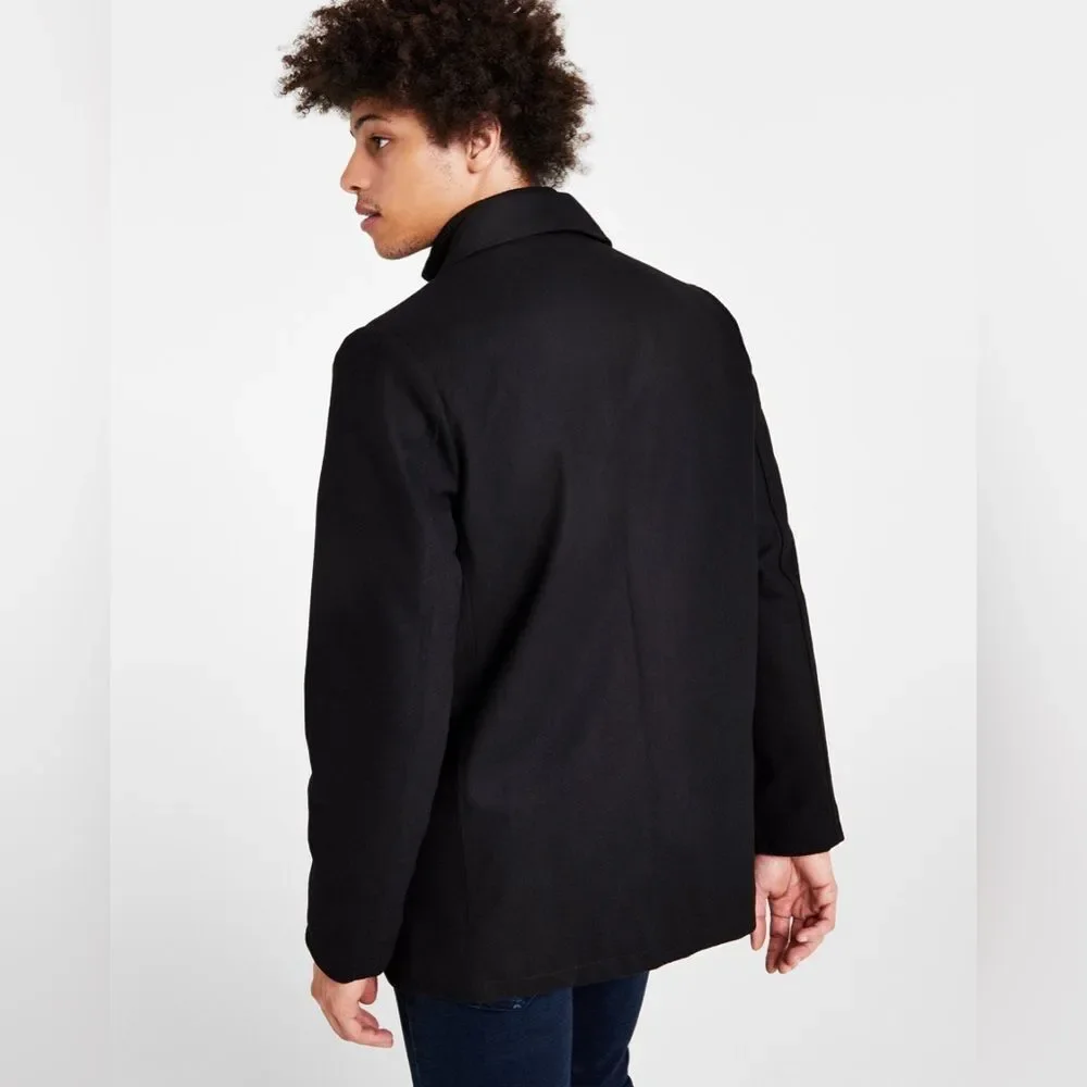 Kenneth Cole Men's Wool Blend Peacoat with Bib Coat Sz XS